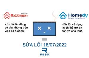 Fix lỗi tin đăng trên Batdongsan và Homedy 18/07/2022
