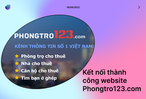 Kết nối thành công với website Phongtro123.com ngày 19/09/2022